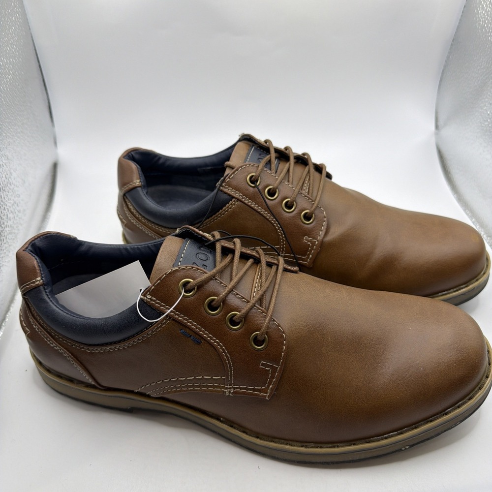 IZOD Men's Cal Oxford Lace Up Brown Casual Shoe Size 9.5 New